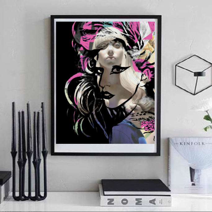 Lady Gaga Art Print, Wall Art, Poster, Artwork, Canvas