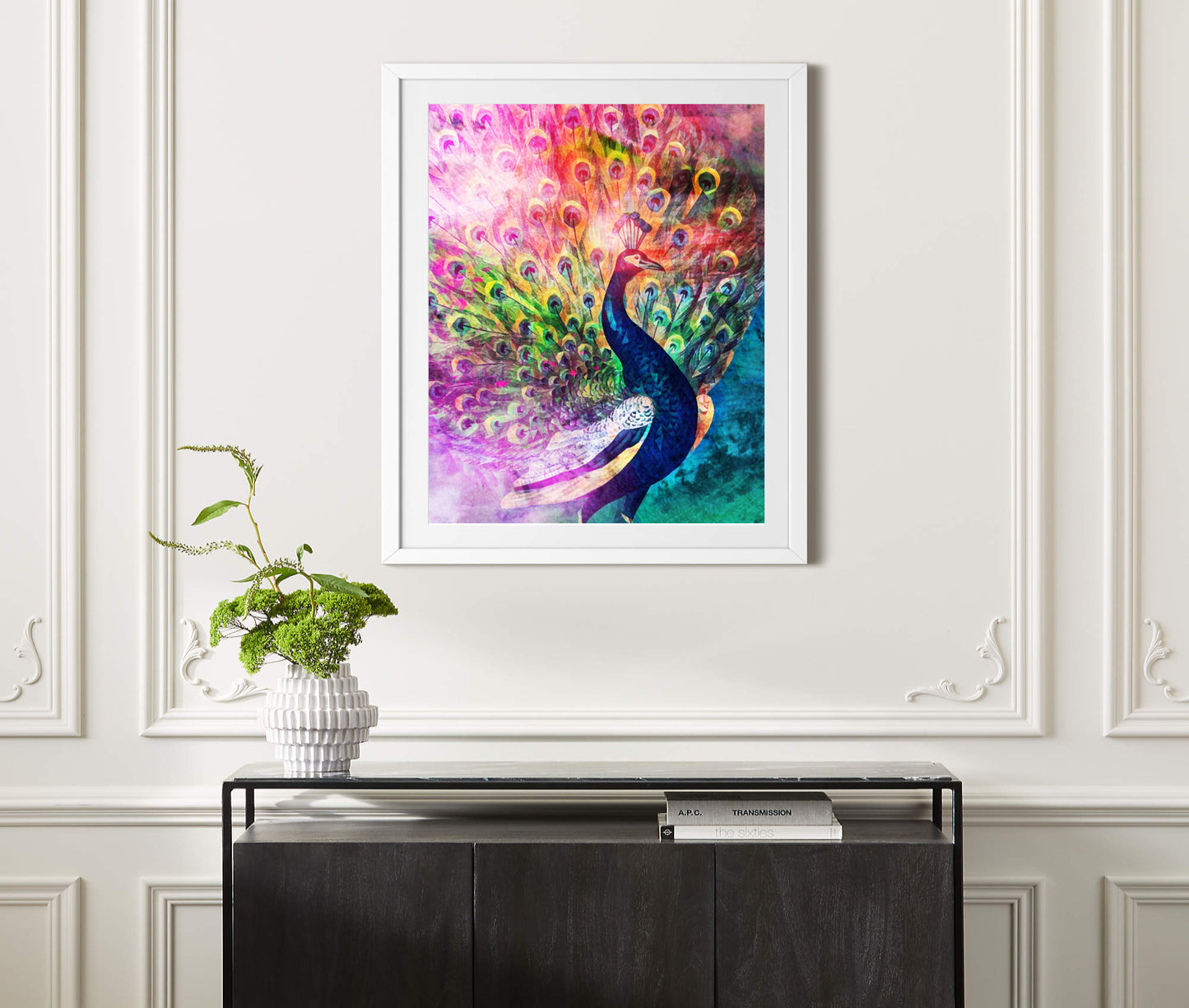 Peacock colorful fine art print