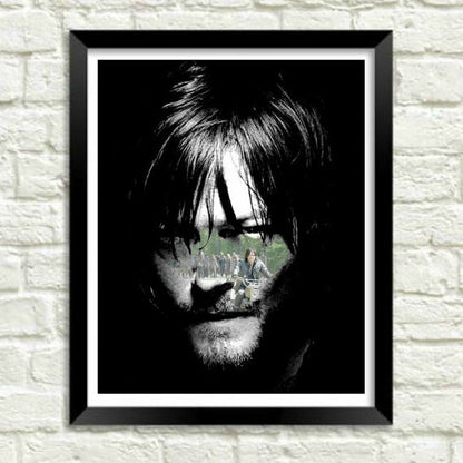 TWD The Walking Dead Daryl Dixon Motorcycle Wall Art Artwork Poster